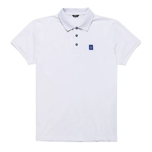 Polo Uomo con patch logo sul petto Bianca Refrigiwear- Francavilla Moda